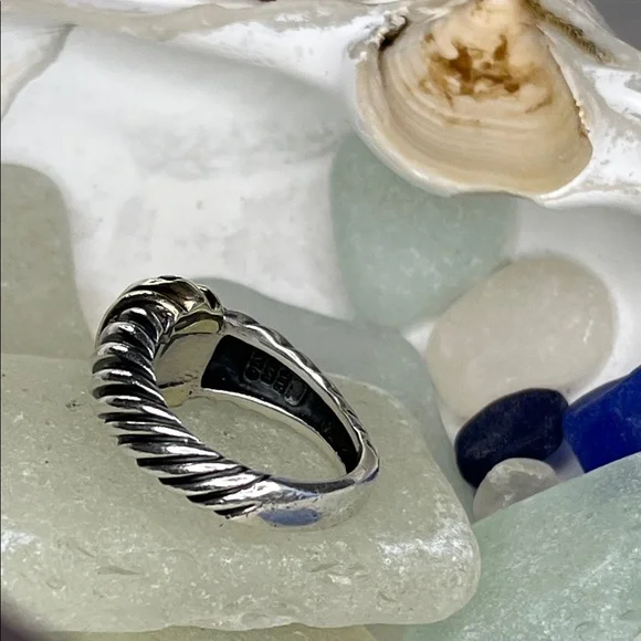 David Yurman Sapphire Cable Dome Ring - Picture 11 of 12